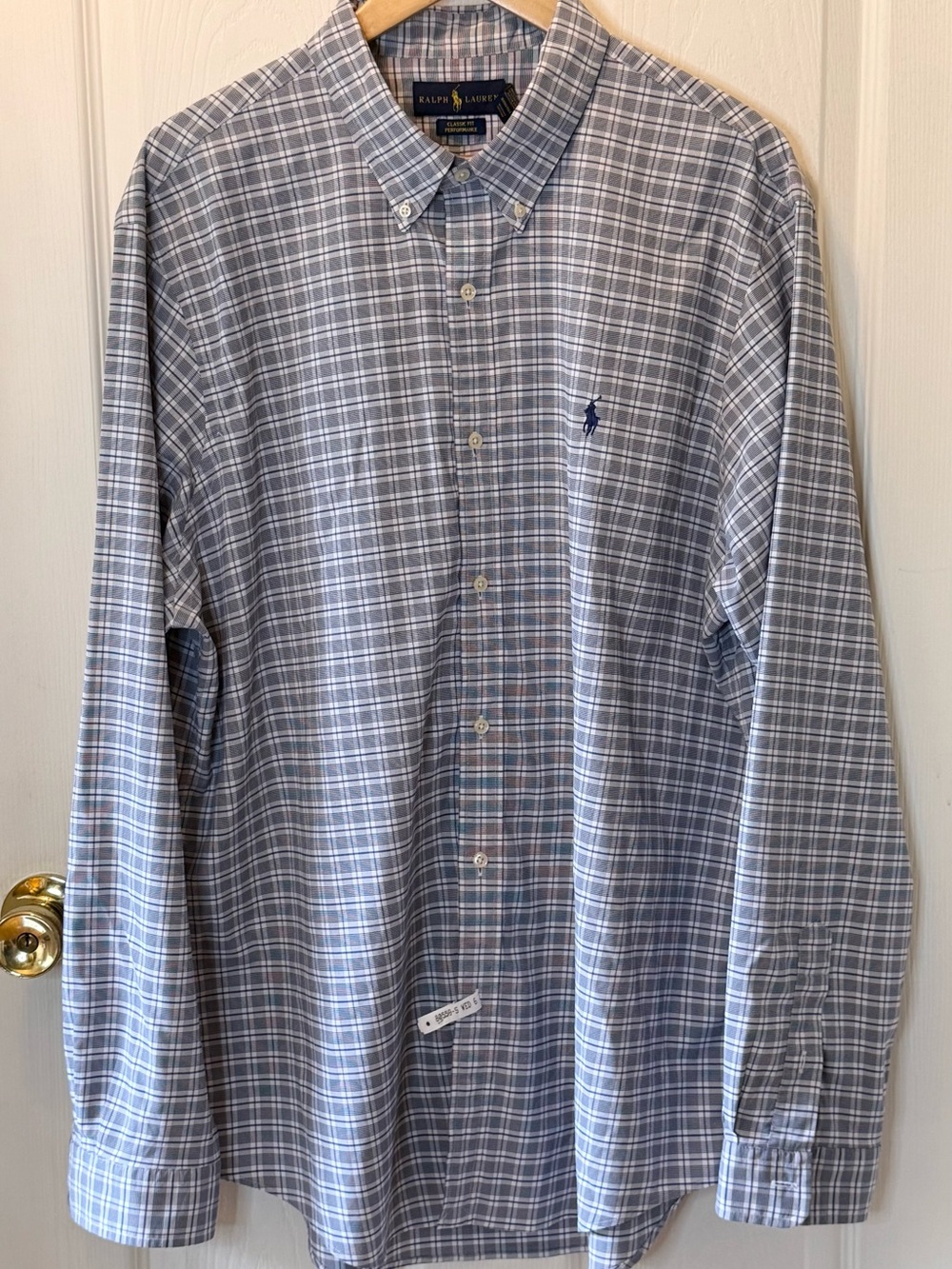 Ralph Lauren Polo Men’s Navy Plaid Button-Down Shirt - Size XXL